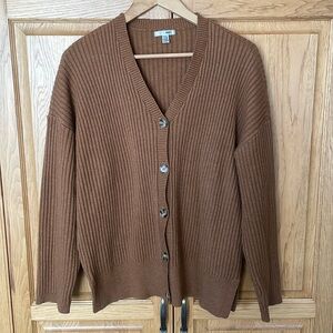 Amuse Society Cardigan Sweater in brown size small